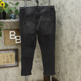 DG2 by Diane Gilman Virtual Stretch Destructed Skinny Jeans Black 18W