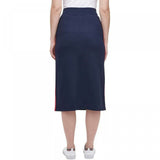 Tommy Hilfiger Women's Side Stripe French Terry Midi Skirt