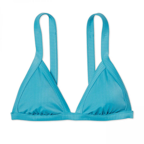 Xhilaration Women's Sustainably Made Ribbed Triangle Bikini Top