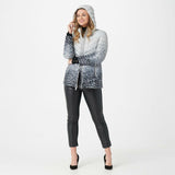Dennis Basso Women's Water Resistant Ombre Quilted Jacket With Hood