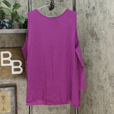 DG2 by Diane Gilman Women's Plus Size Mixed Media Easy Tank Top