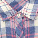 Rails Women's Hunter Plaid Button Up Long Sleeve Shirt Blue Large
