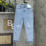 Cat & Jack Girls' High-Rise Ankle Straight Jeans