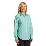 Port Authority Ladies Long Sleeve Gingham Easy Care Shirt. L654 X-Small