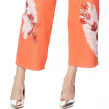 DG2 by Diane Gilman Women's Embroidered Cropped Wide Leg Jeans