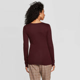 A New Day Women's Fitted Long Sleeve Crew Neck T-Shirt