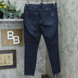 Laurie Felt Silky Denim Tuxedo Stitch Skinny Pull On Jeans Indigo Medium