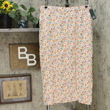 Wild Fable Women's Floral Print High-Rise Side Slit Midi Skirt
