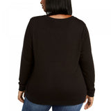 INC International Concepts Women's Plus Size Sequin Heart Sweatshirt