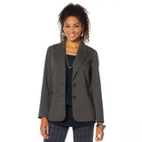 DG2 by Diane Gilman Women's Everyday Ponte Knit Boyfriend Blazer