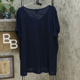 DG2 by Diane Gilman Women's Plus Size Burnout Printed And Embellished Top