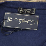 DG2 by Diane Gilman Quad Blend Long Sleeve Button Front Cardigan Navy Blue 1X