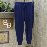 AnyBody Women's Cozy Knit Slub Jogger Deep Twilight Small