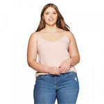 Ava & Viv Women's Plus Size V-Neck Lace Tank Top