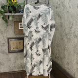 Kona Sol Women's Botanical Print Midi Length Kaftan Cover Up