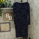 Lauren Ralph Lauren Women's Flocked Floral Velvet Dress