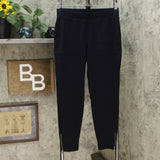 Susan Graver Weekend Premium Stretch Leggings With Zipper Detail Black Small