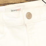 Skinnygirl Womens High Rise Cropped Embellished Flare Jeans. 690717 White 28