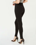 INC International Concepts Women's Shaping Studded Leggings Black Large