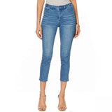 MOTTO Women's Plus Size Modern Stretch Denim 5-Pocket Cropped Jeans