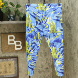 Calvin Klein Performance Women's Printed High Waist Leggings Blue Sky XXL