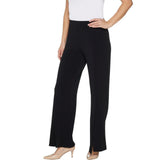 Susan Graver Women's Liquid Knit Split Leg Pants