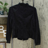 LaBellum by Hillary Scott Women's Ruffle Trim Peplum Corduroy Jacket
