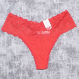 Auden Women's Plus Size Micro Thong With Lace Waistband