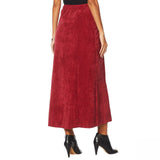 LaBellum by Hillary Scott Women's Plus Size Snap Front Midi Skirt