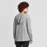 Knox Rose Women's Rib Knit Hoodie Sweatshirt