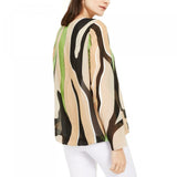 NWT Alfani Womens Printed Bubble-Hem Top. 100085978MS Medium