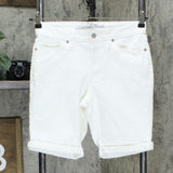 Universal Thread Women's High Rise Double Cuff Bermuda Jean Shorts White 4