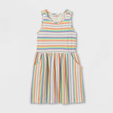 Cat & Jack Girls' Printed Sleeveless Knit Dress