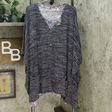 LOGO by Lori Goldstein Women's Plus Size Striated Sweater Shrug & Tank Twinset