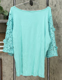 DG2 by Diane Gilman Women's Plus Size Lace Sleeve Top