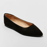A New Day Women's Corinna Pointed Toe Ballet Flats Black 7