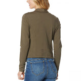 G by Giuliana Women's Jet Set French Terry Moto Jacket
