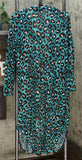 G by Giuliana Women's Printed Stretch Hacci Slub Knit Duster Cardigan