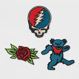 Rock by Junk Food Grateful Dead 3 Piece Iron On Patches
