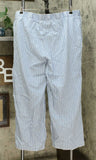 DG2 by Diane Gilman Women's Plus Size SoftCell Chambray Stripe Wide Leg Pants 2X