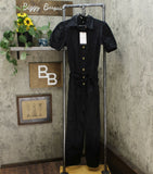 Who What Wear Women's Puff Short Sleeve Collared Jumpsuit