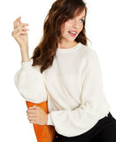 Charter Club Women's Cashmere Brushed Balloon Sleeve Sweater
