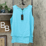 DG2 by Diane Gilman Women's Mixed Media Easy Tank Blouse