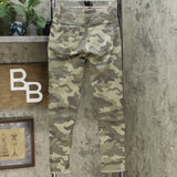 DG2 by Diane Gilman Reversible Twill Pull On Skinny Jean Olive Camo Petite XXS