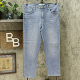 Ella Moss Women's High Rise Slim Straight Ankle Jeans Light Blue 12