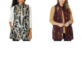 Slinky Brand Women's Jacquard Duster Vest With Pockets