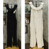 Universal Thread Women's Off Shoulder Mini Cap Sleeve Wide Leg Jumpsuit