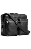Shinola Zip Top Leather Messenger Camera Bag Black