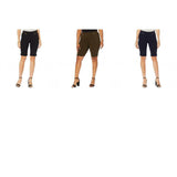 Nina Leonard Women's Plus Size Cuffed Pull On Bermuda Shorts