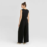 Xhilaration Women's Sleeveless V-Neck Wrap Knit Jumpsuit